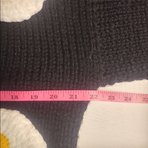 Society Mano Handmade Knit Girlhoodcore Boho Dopamine Black White Egg Sweater M - Picture 10 of 11